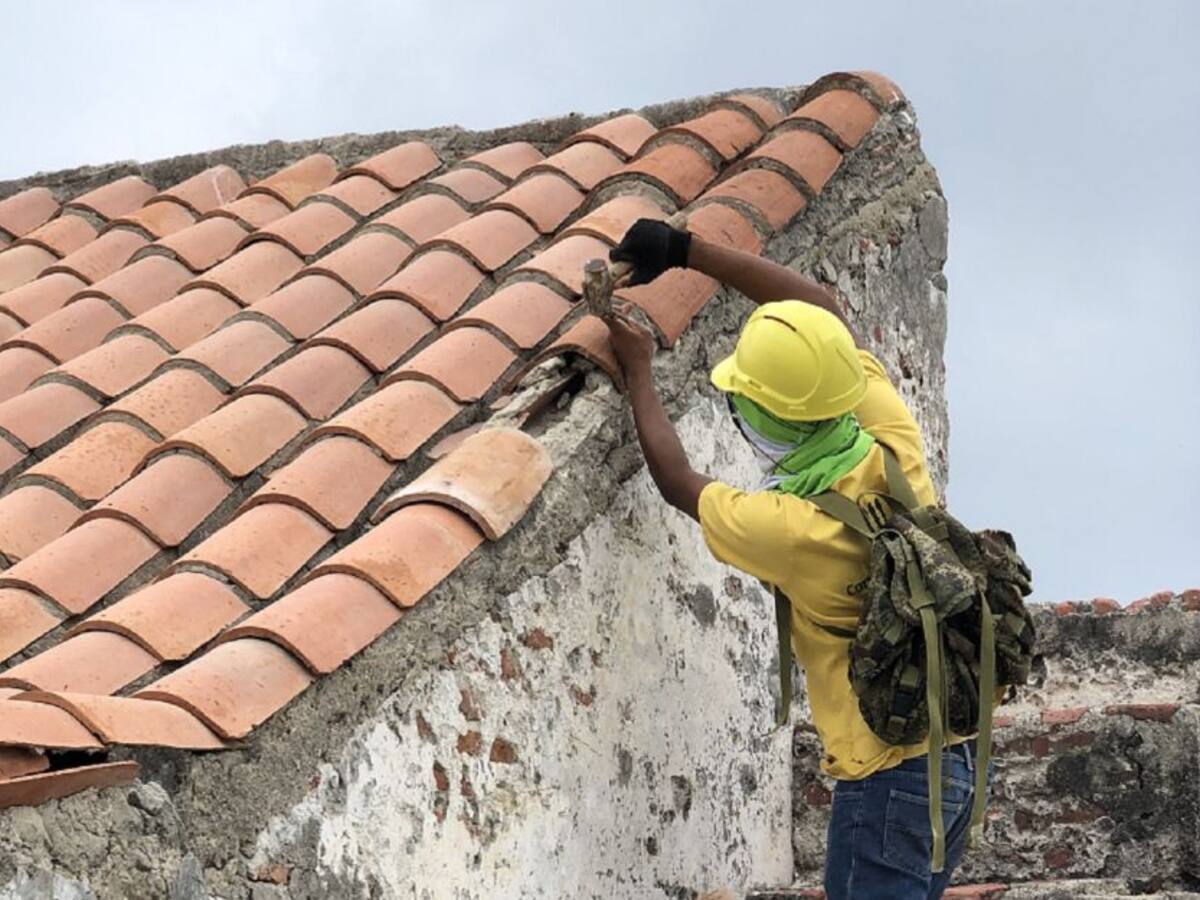 Obras de mantenimiento en fortificaciones de Cartagena