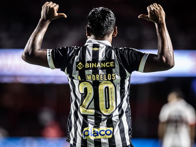 Alfredo Morelos, jugador del Santos de Brasil / Foto: Santos