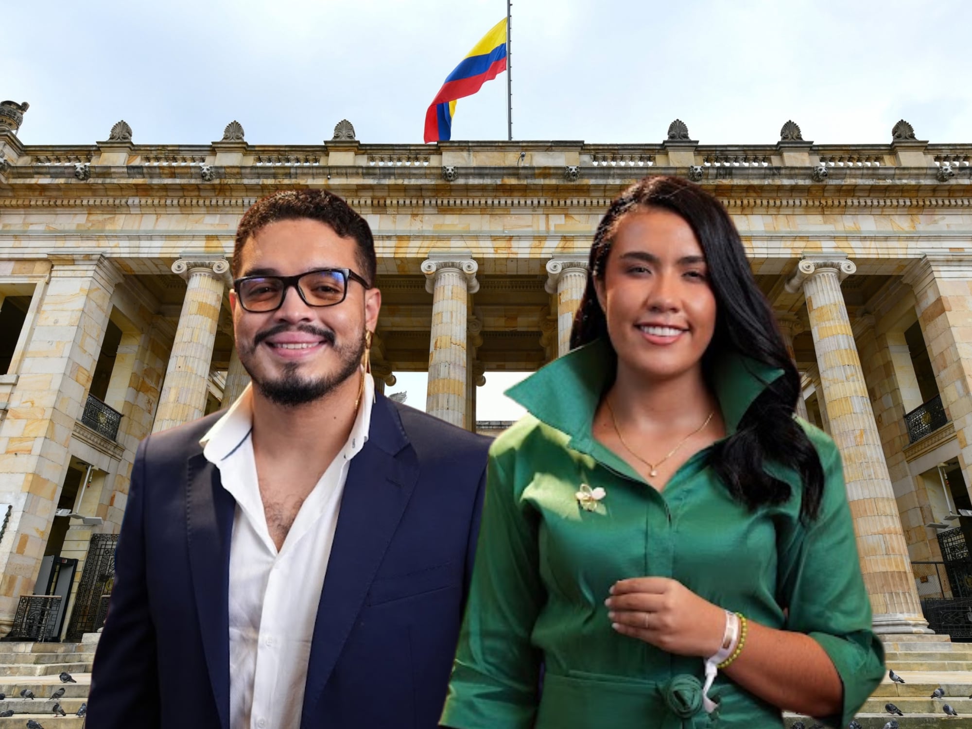 Hernán Pérez y Luz Verónica Estrada. Foto: Getty Images / Cámara de Representantes