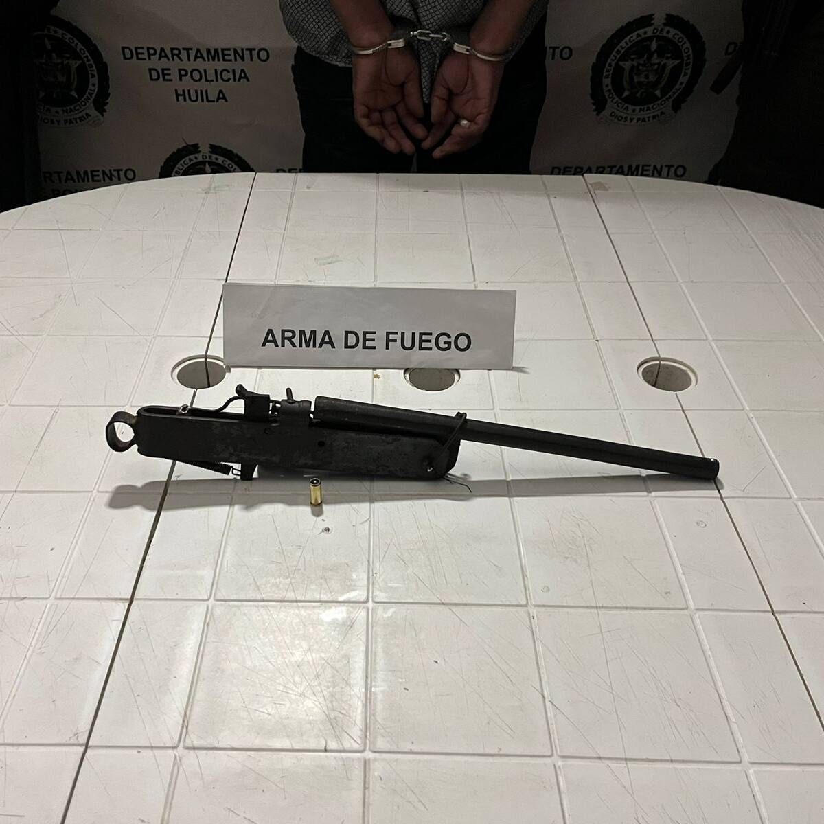 Capturan en el Huila, un hombre con arma de fuego artesanal tipo ‘trampera’