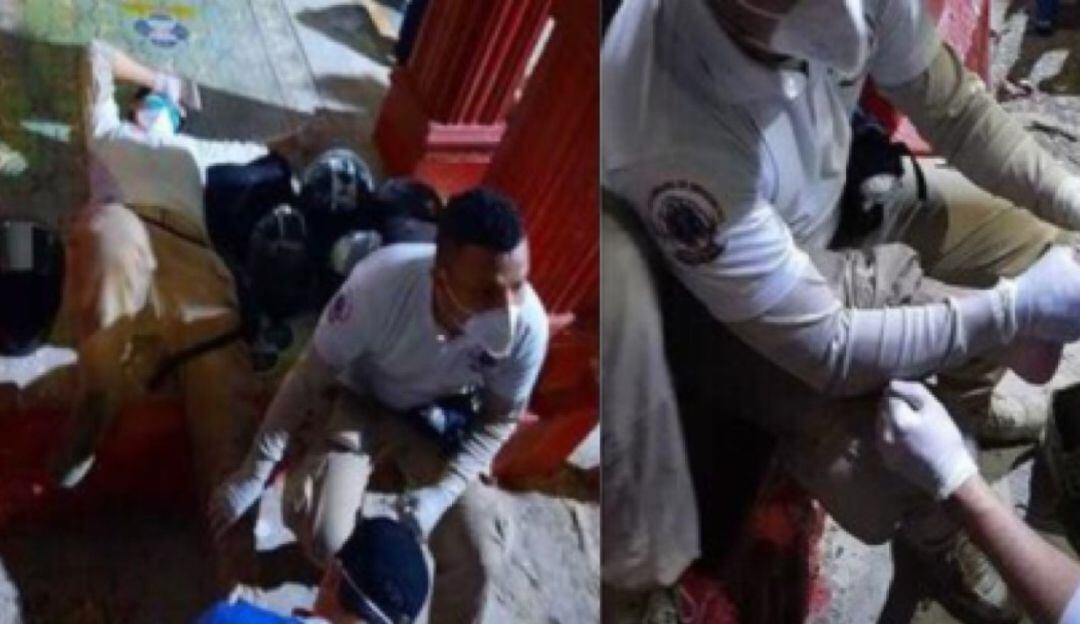 Misión medica después de los ataques denunciados. 