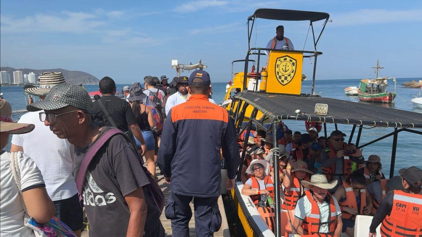 DIMAR activa controles en Santa Marta ante el aumento de turistas por la semana de receso. Foto: DIMAR