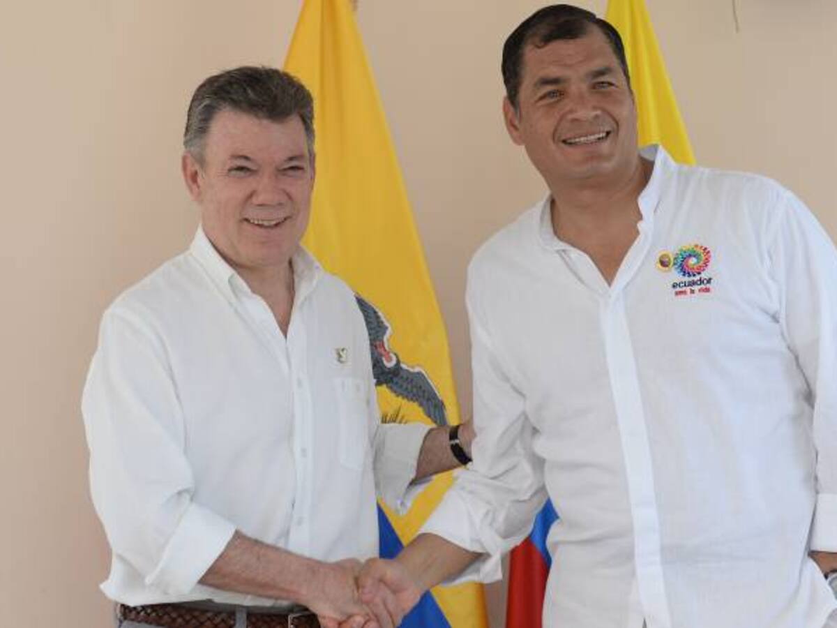 Santos y Correa se fijaron 90 metas binacionales para el 2016