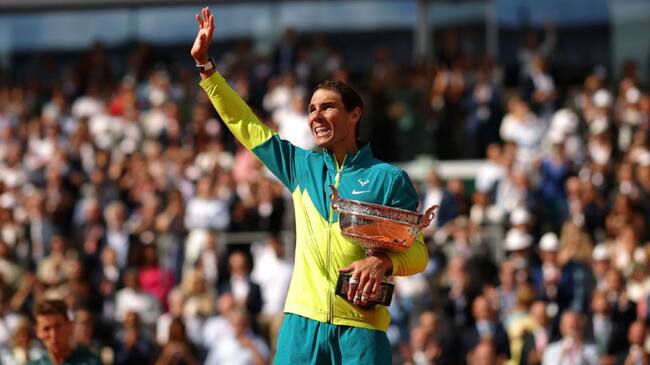 Rafael Nadal tras ganar su título número 14 en Roland Garros