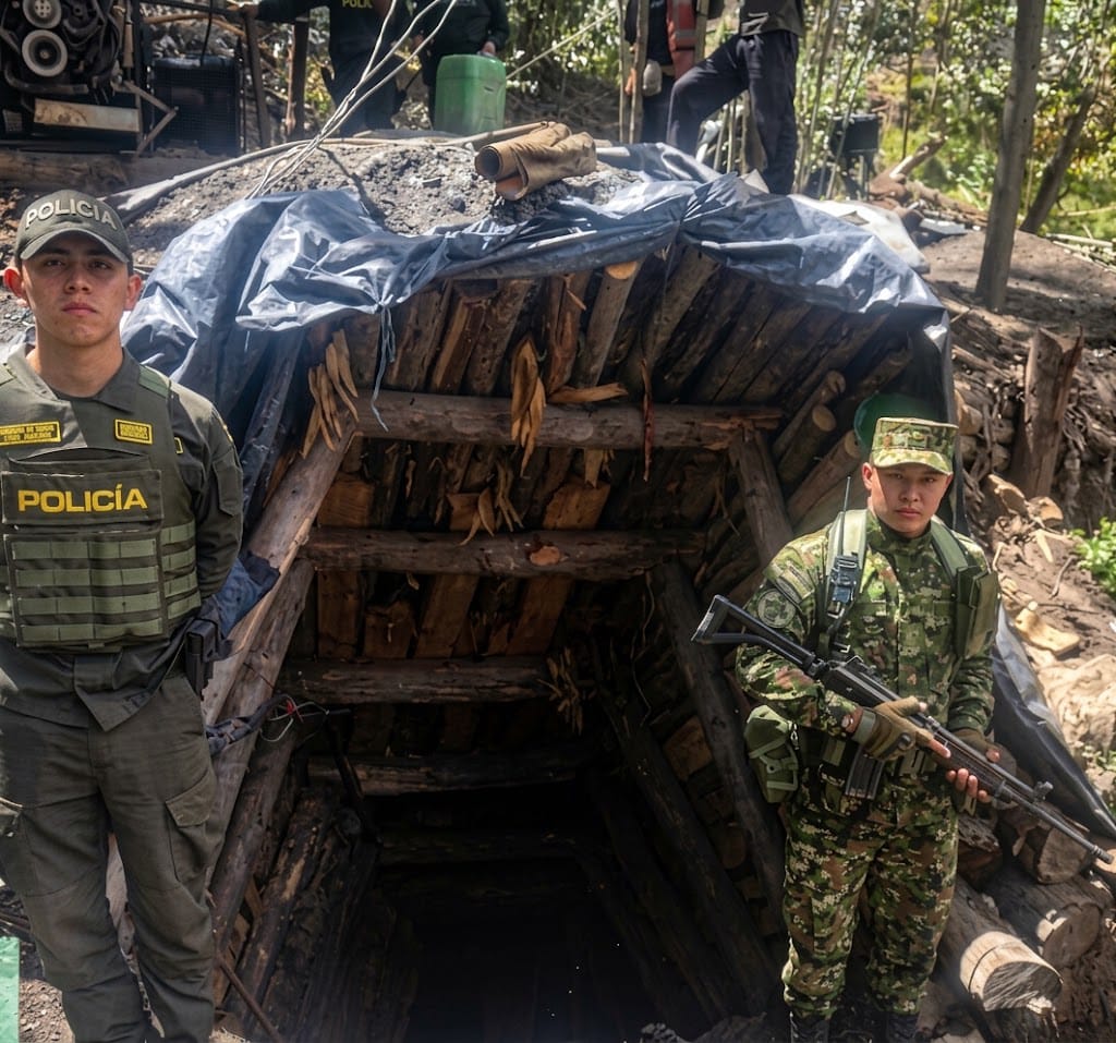 En la vereda San Judas Tadeo, de Tópaga, se adelantó otro procedimiento con participación de unidades militares, Corpoboyacá, la Brigada contra la Minería Ilegal / Foto: Prensa Primera Brigada del Ejército.