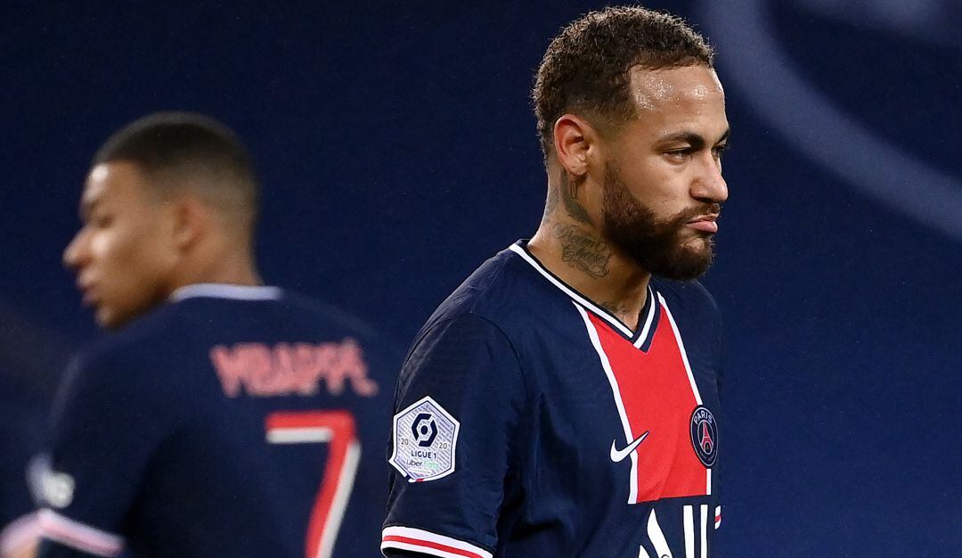 Neymar Jr en un partido con el PSG