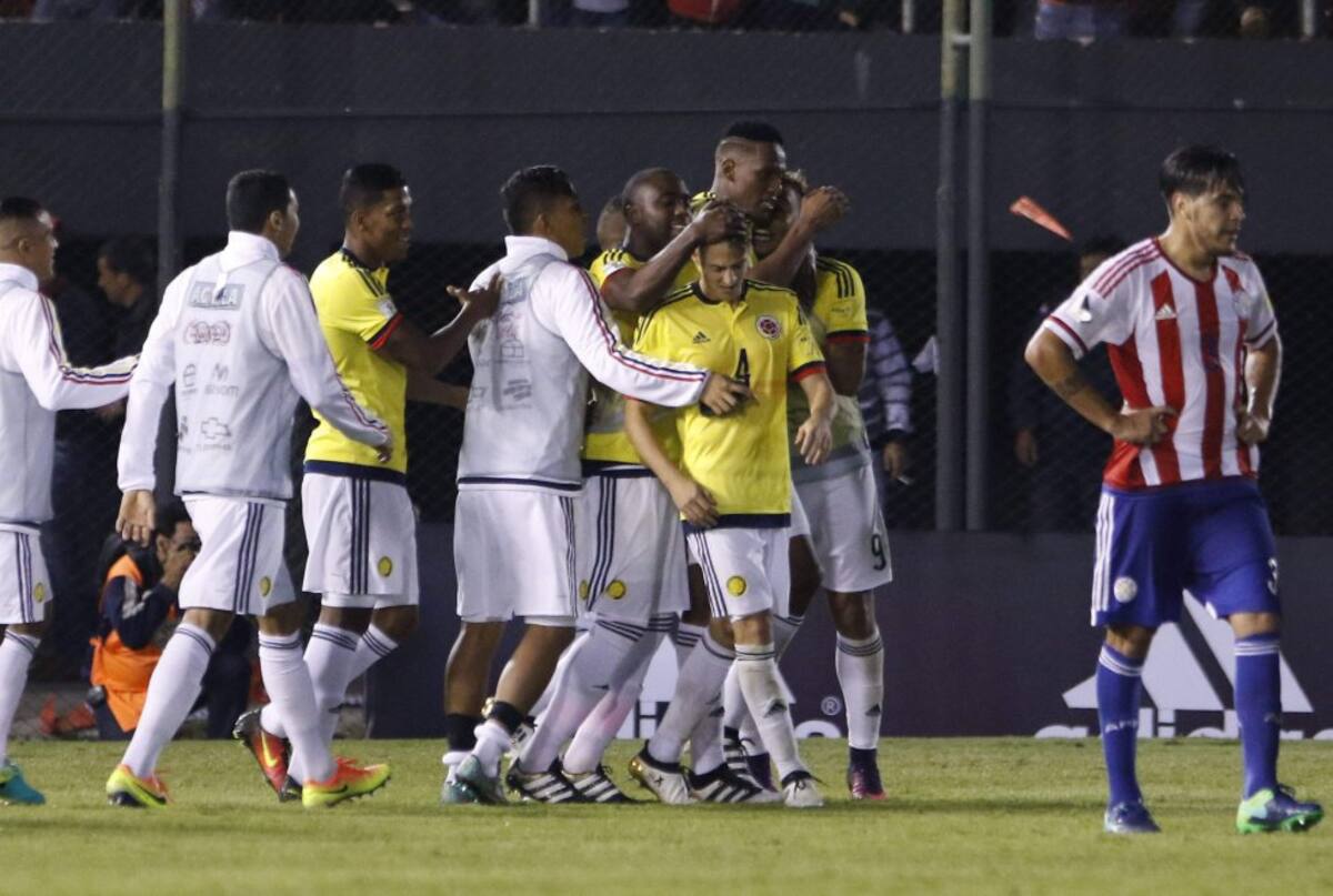 (06/10/16) Edwin Cardona anotó el tanto agónico con el que Colombia venció 1-0 a Paraguay en Defensores del Chaco.