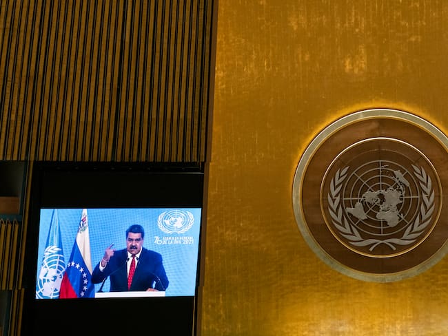 Participación del presidente de Venezuela, Nicolás Maduro, durante la Asamblea General de Naciones Unidas en 2021.