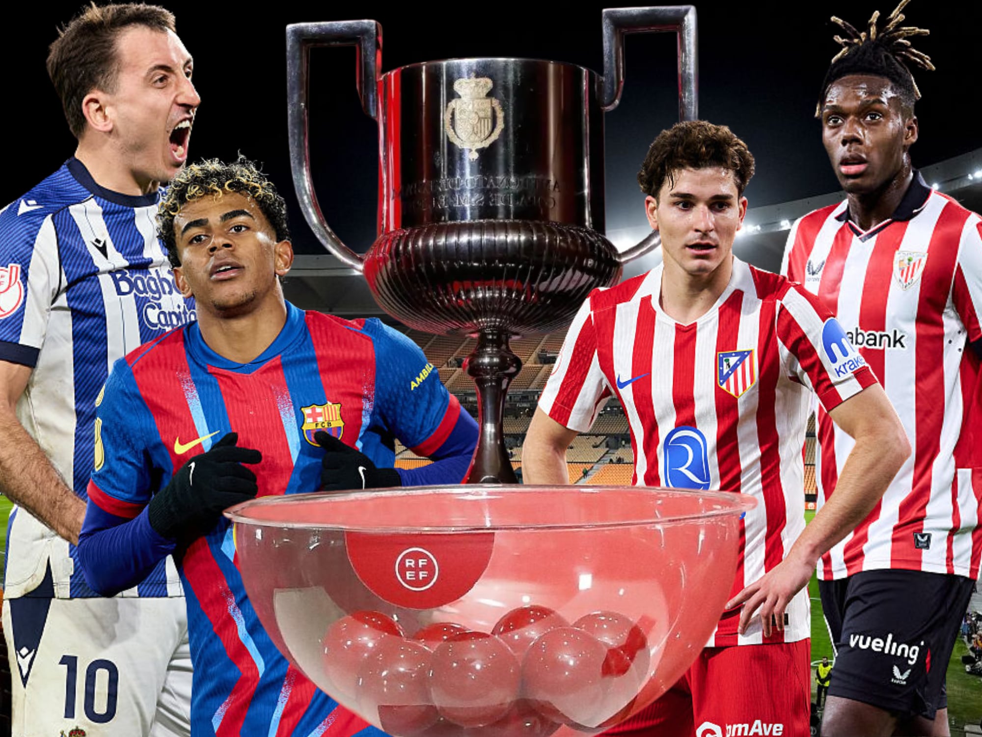 Sorteo de la Copa del Rey. Fotos: Getty Images.