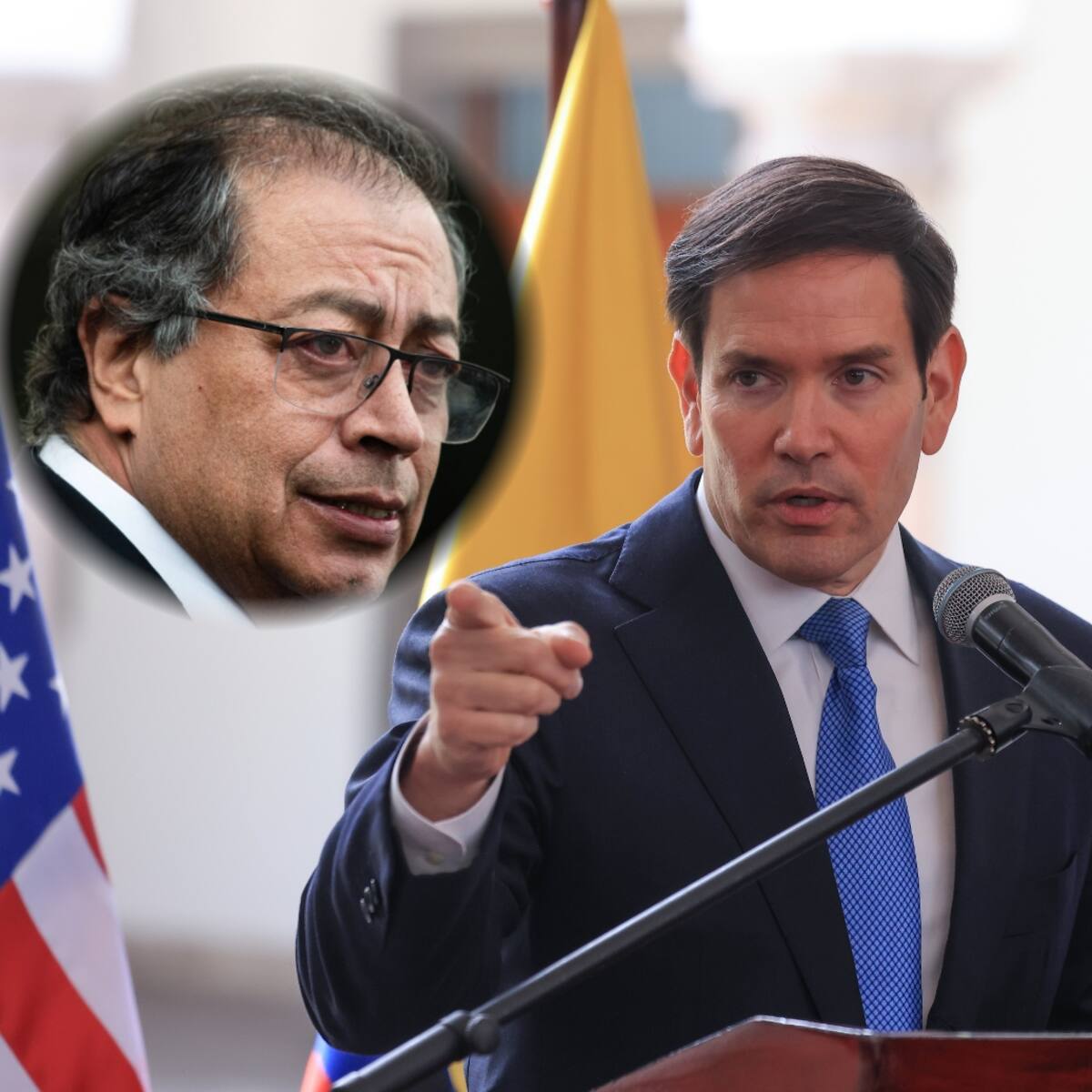 Marco Rubio excluye a Colombia de aranceles, pero confirma sanciones contra Gustavo Petro y familia