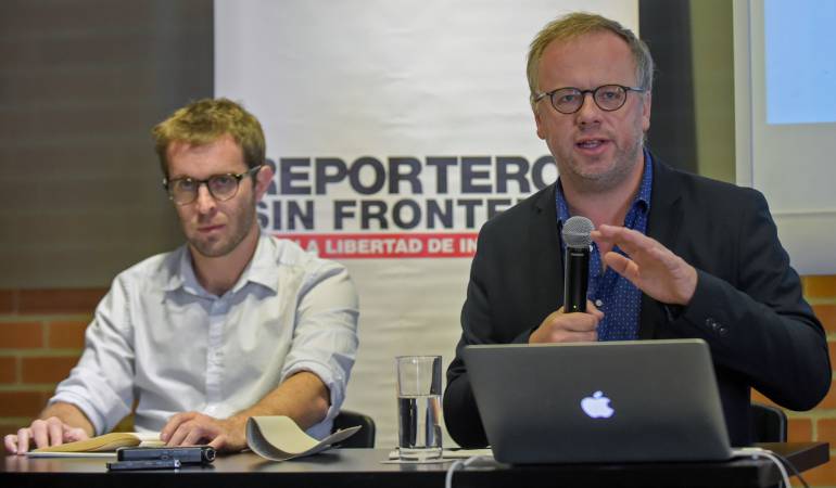 Emmanuel Colombie y Christophe Deloire. 