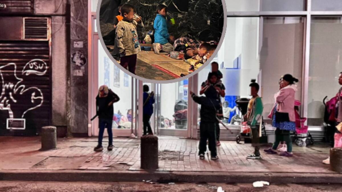 Indígenas Emberá se tomaron un cajero automático en el centro de Bogotá