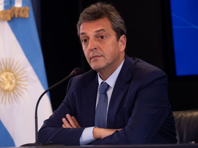 El ministro de Economía de Argentina, Sergio Massa. (Photo by Tomas Cuesta/Getty Images)