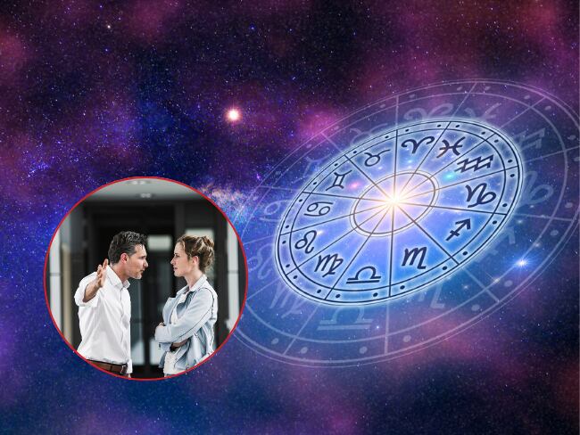Signos zodiacales y personas discutiendo en el círculo / Cortesía Getty