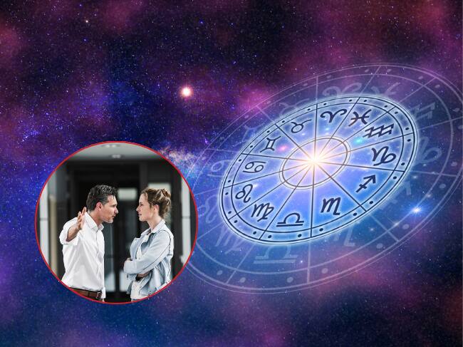 Signos zodiacales y personas discutiendo en el círculo / Cortesía Getty