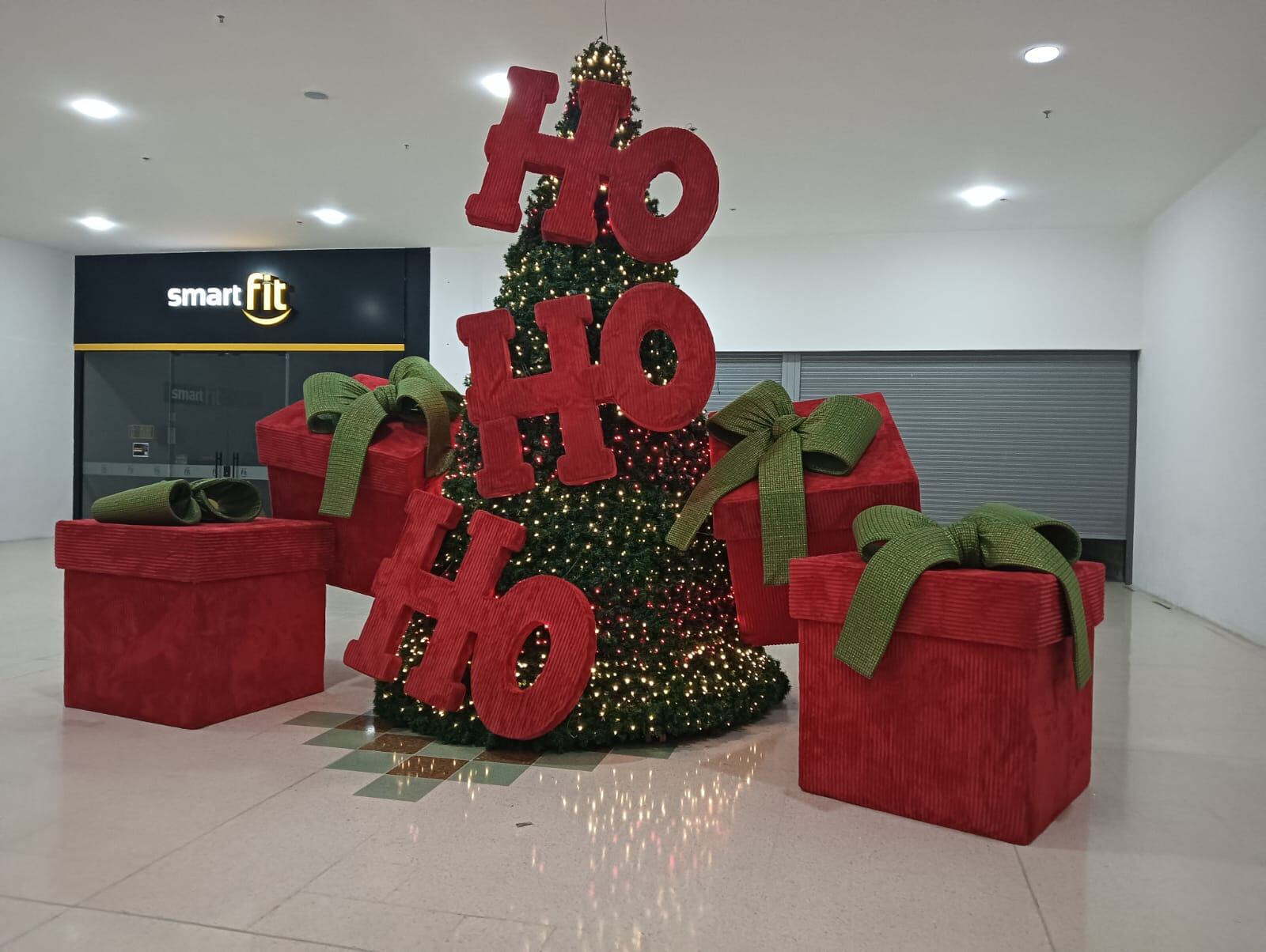 Hermoso arbolito de navidad en el centro comercial Plaza Flora en Armenia. Foto: Adrián Trejos