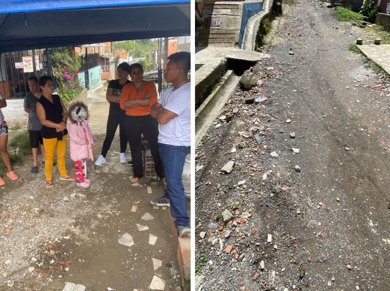 Barrio El Remanso; comunidad está consiguiendo recursos para pavimentar; (foto: comunidad )