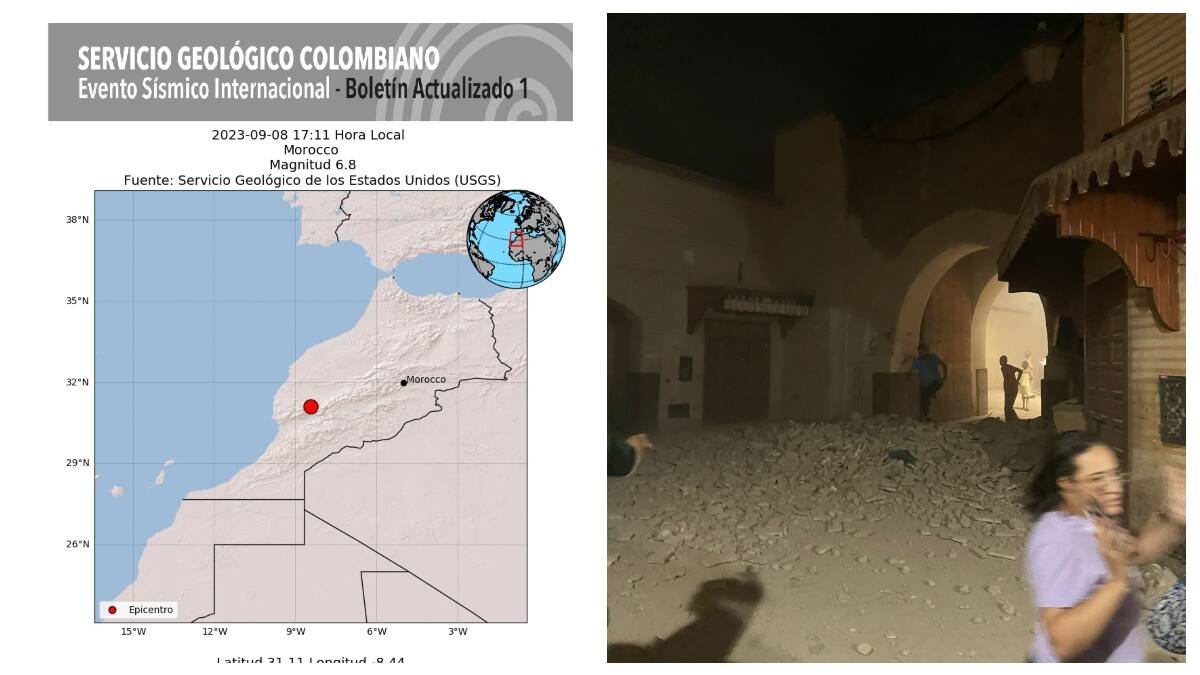Sismo de magnitud 6,8 sacude Marruecos al suroeste del país