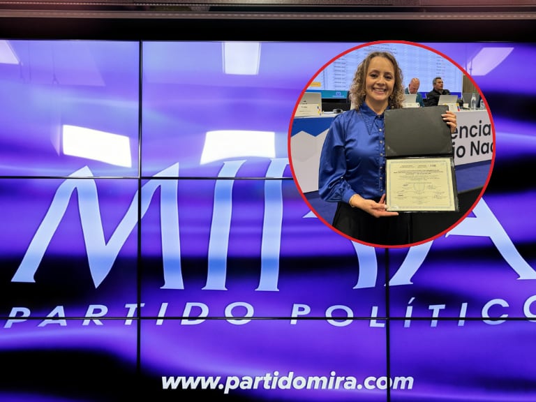 Imagen de referencia | Letrero partido MIRA: Colprensa / Diana Maritza Álvarez: CNE