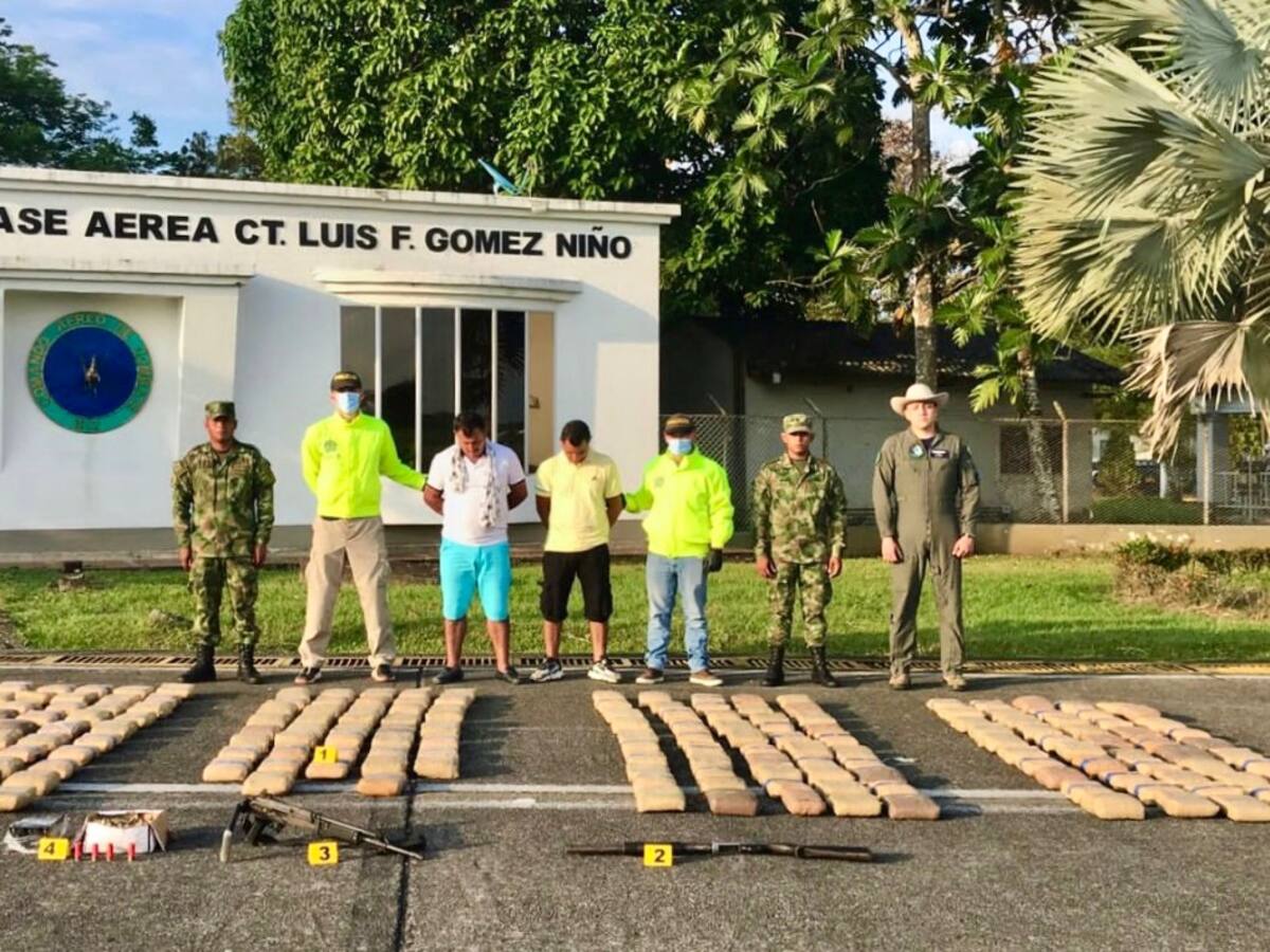 Dos capturados y más de 200 kilos de marihuana incautados en Amazonas