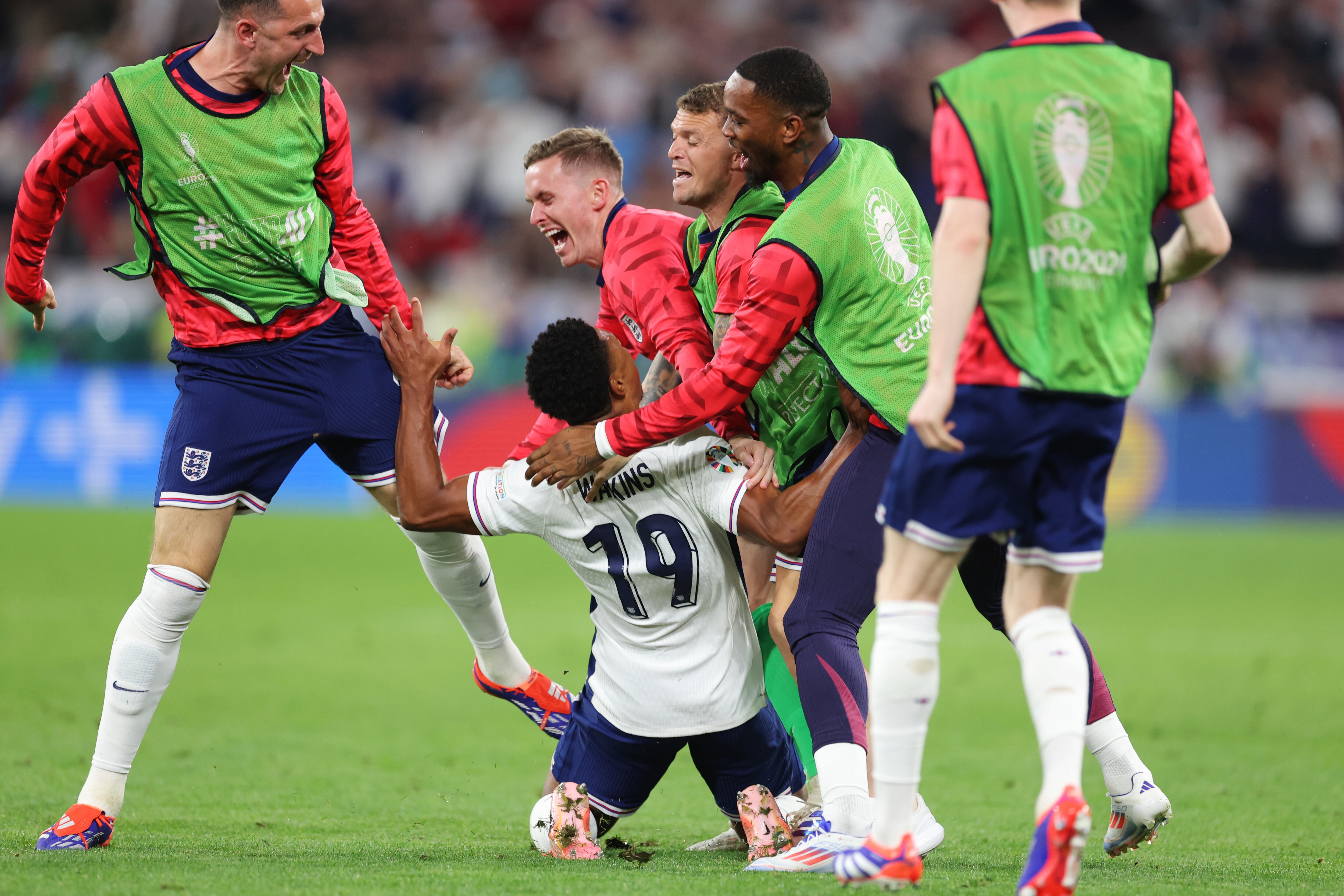 Watkins festeja su gol agónico ante Países Bajos. (Photo by Alex Livesey/Getty Images)