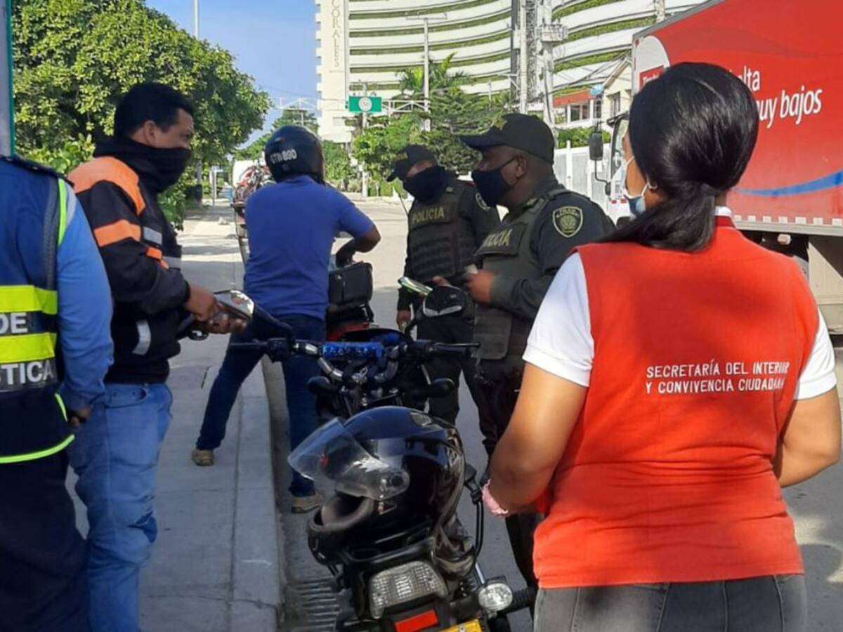 Inmovilizadas 33 motos en puestos de control en Crespo y Bocagrande