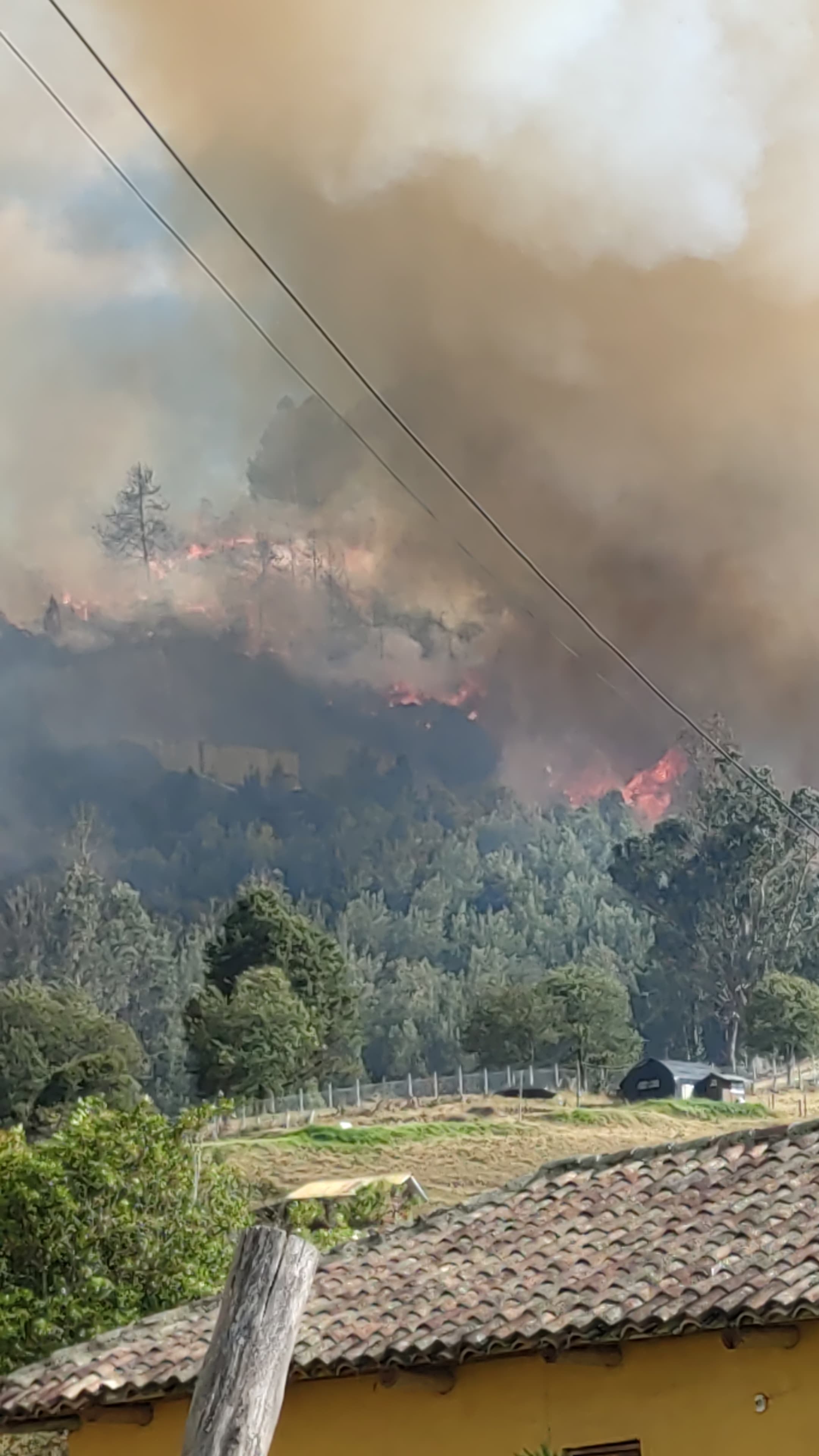 Incendio en vereda El Chuscal, Sopó