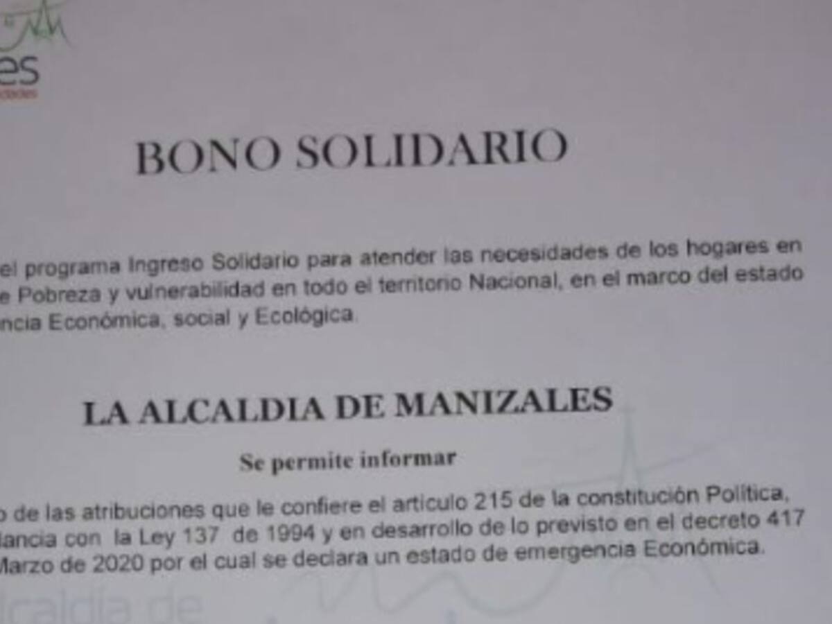 Alcaldía desmiente información sobre entrega de bonos de Ingreso Solidario