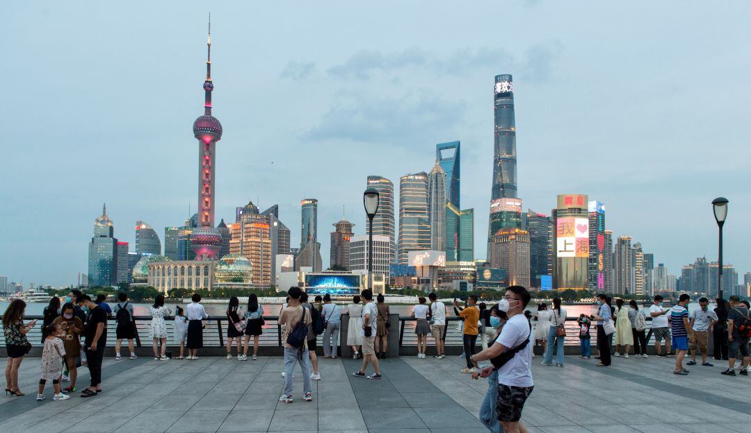Vista del Centro Financiero de Shanghai.