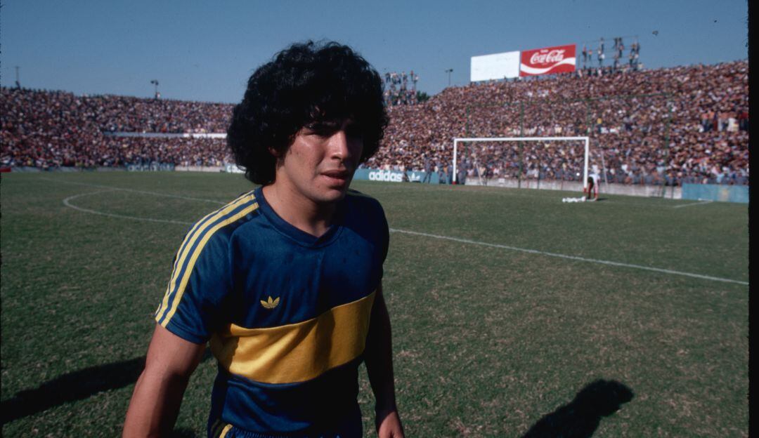 Diego Armando Maradona con Boca Juniors en 1981