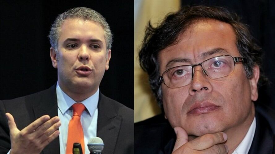 Iván Duque y Gustavo Petro. Foto: Colprensa