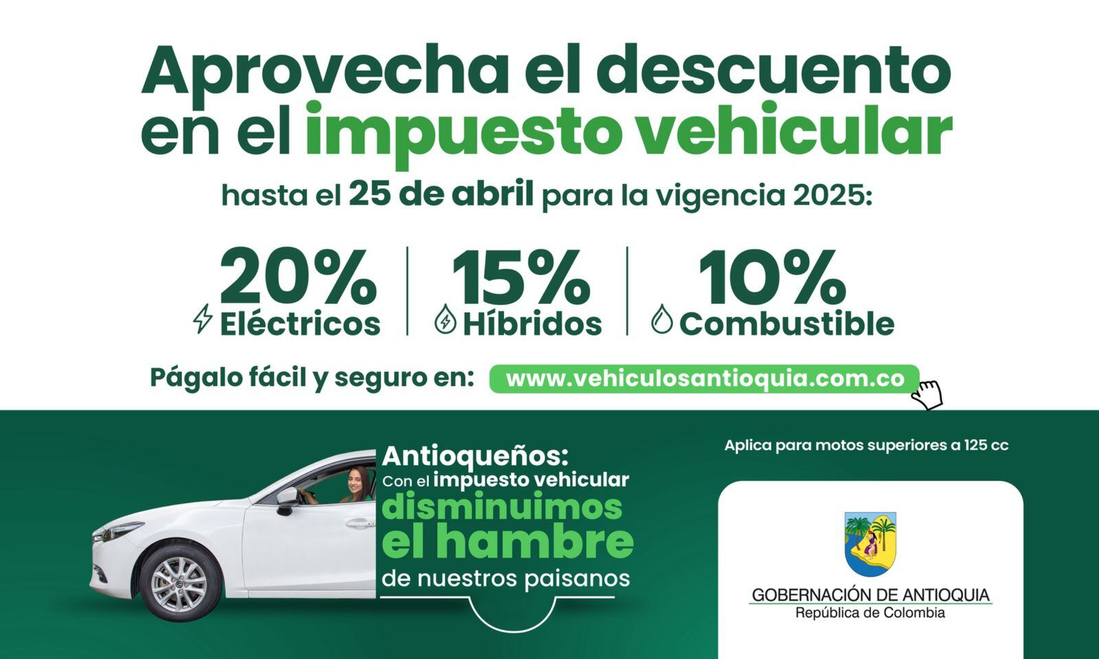 Pago del impuesto vehicular. Foto: gobernación.