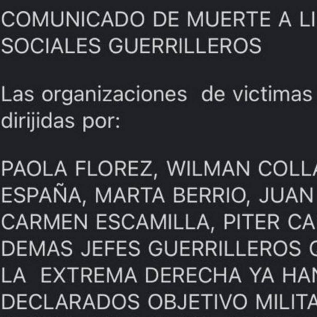 En Santa Marta las amenazas a líderes sociales son la antesala a asesinatos