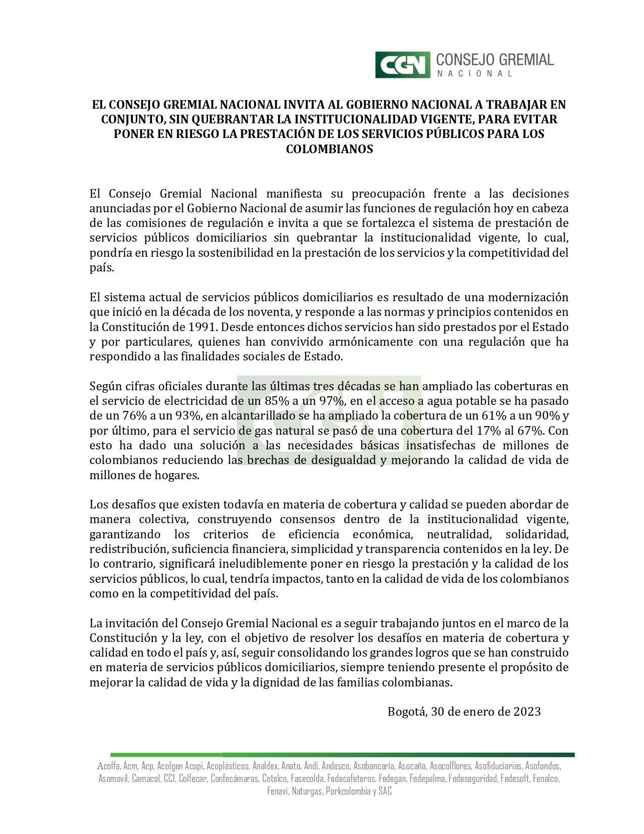 Imagen: Consejo Gremial Nacional