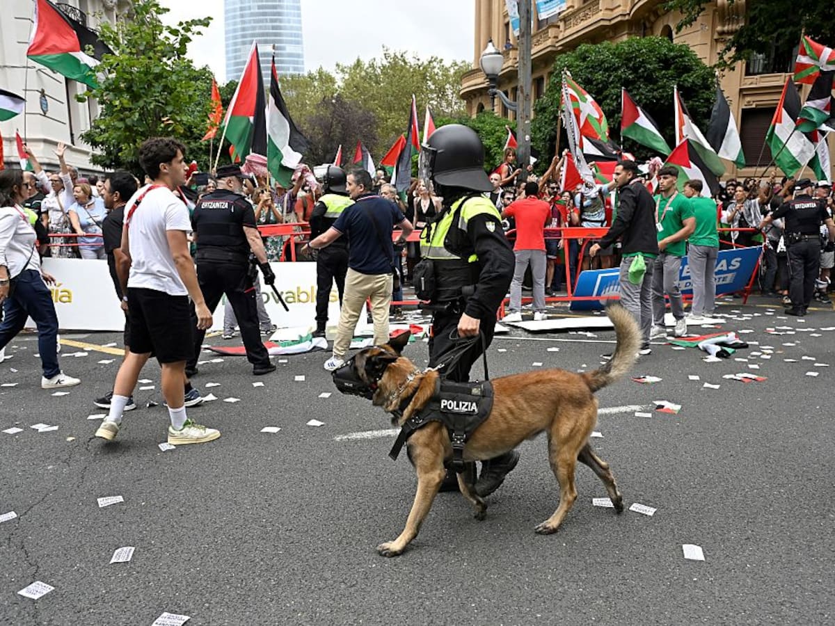 La etapa 11 de la Vuelta España, sin ganador por manifestaciones pro-Palestina en Bilbao