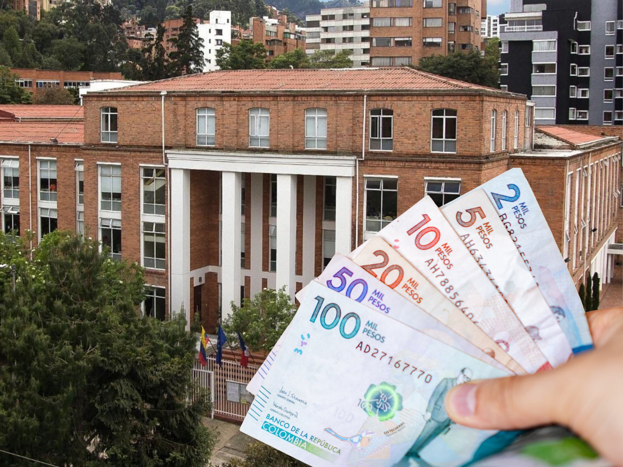 Liceo Francés y dinero Colombia. Fotos: Liceo Francés / Getty Images