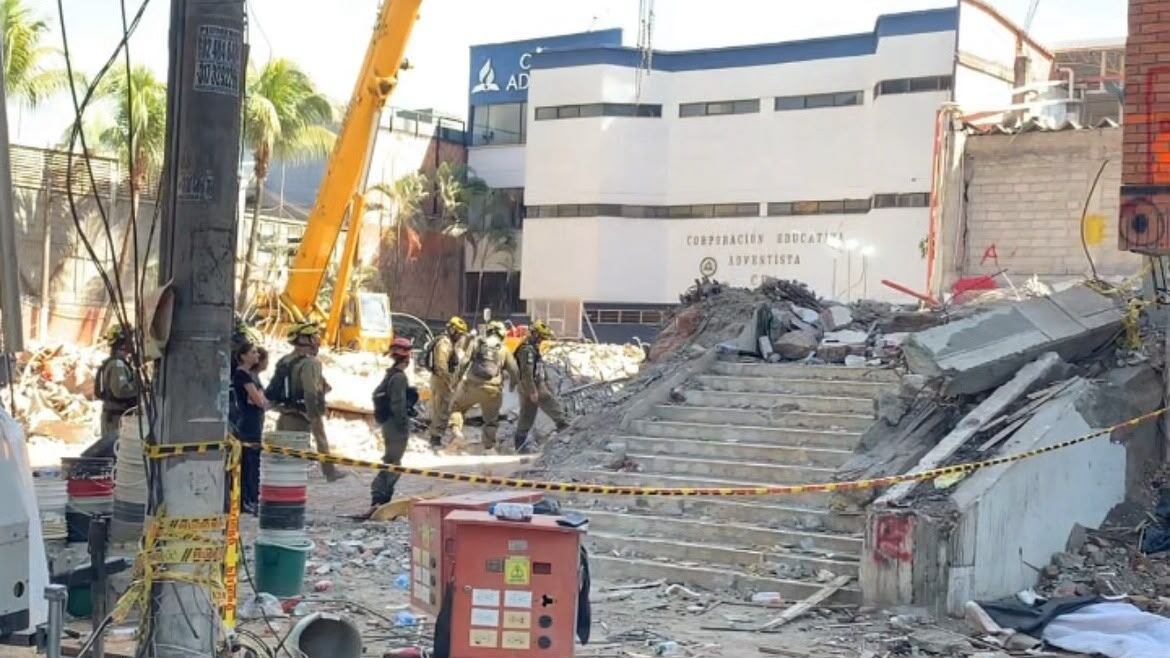 Equipo de rescate israelí recuperó 14 de 22 cuerpos bajo los escombros del edificio Vanessa en Cali