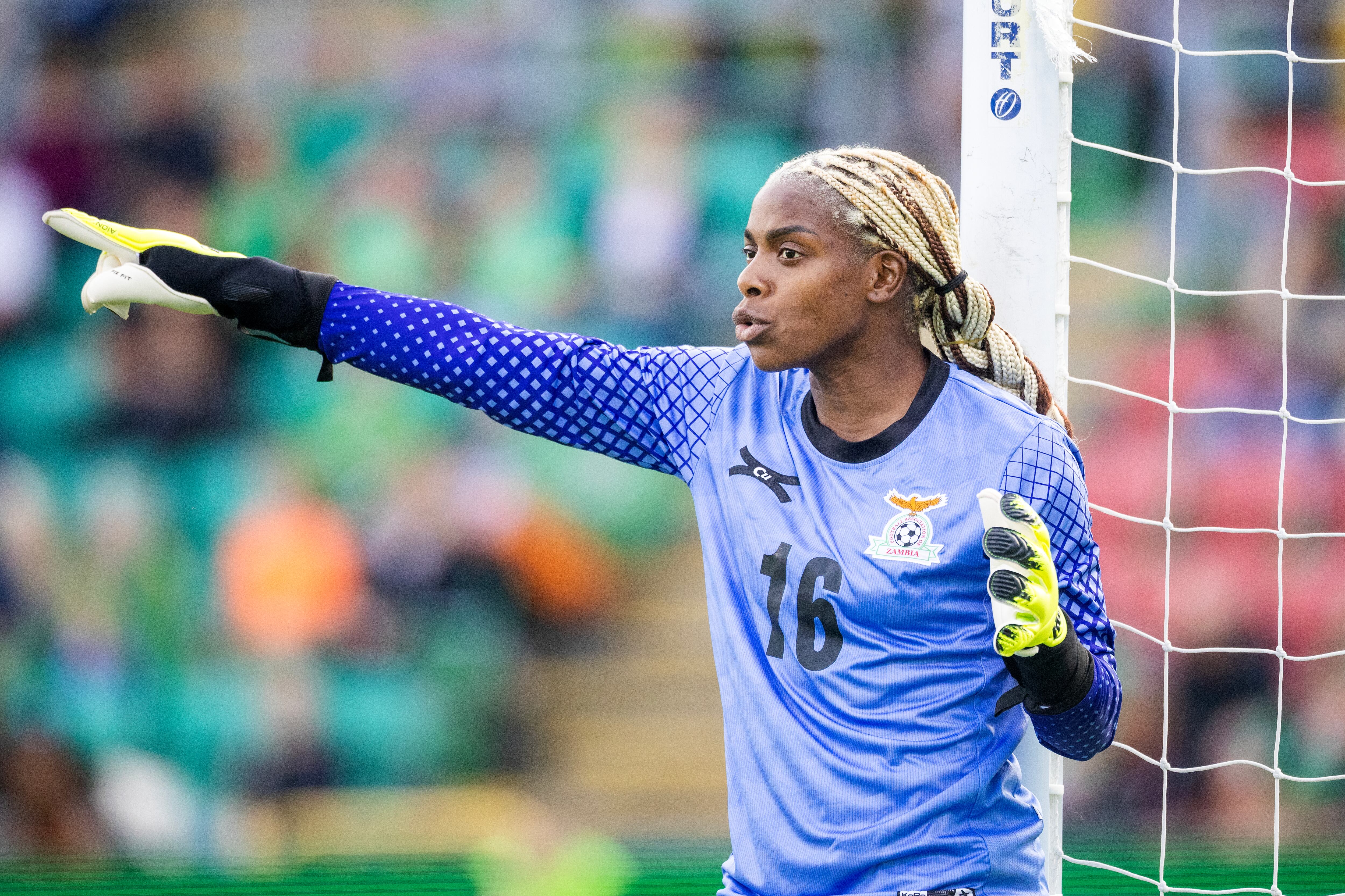 Hazel Nali, portera de la Selección de Zambia femenina. (Photo by Tim Clayton/Corbis via Getty Images)