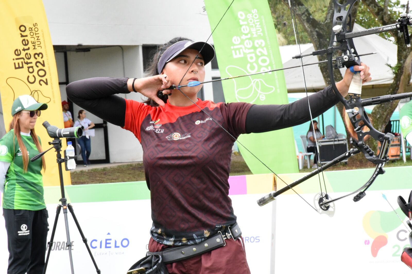 Mariana Rodríguez Robayo se colgó la medalla de plata en los Juegos Nacionales para Boyacá en Tiro con Arco. / Foto. Cortesía