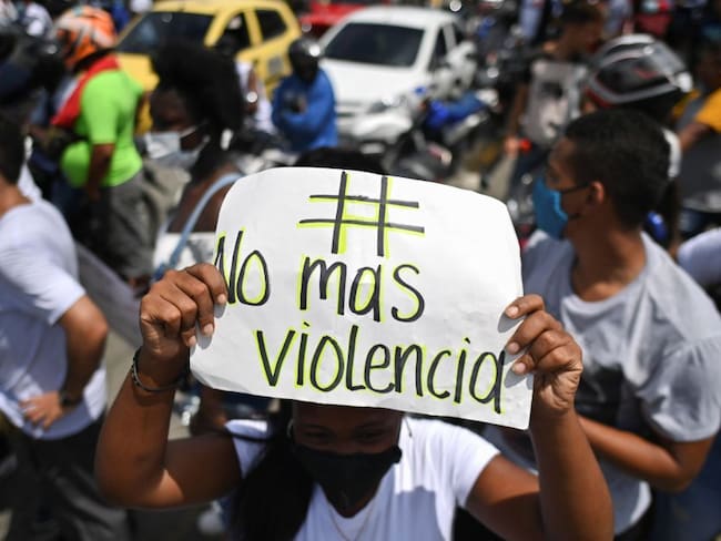 Una protesta en Buenaventura en contra de la criminalidad 