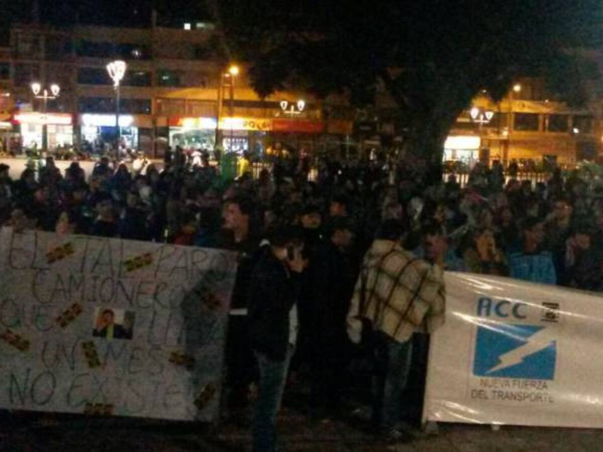 Familiares de camioneros y campesinos hicieron cacerolazo en Duitama, Boyacá