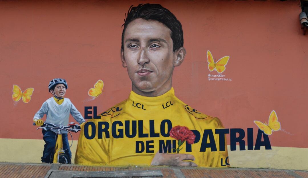 Mural Egan Bernal y Julián Esteban 