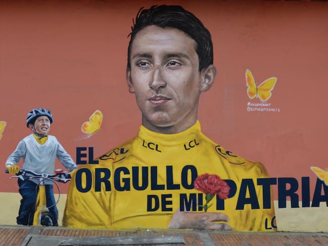Mural Egan Bernal y Julián Esteban 