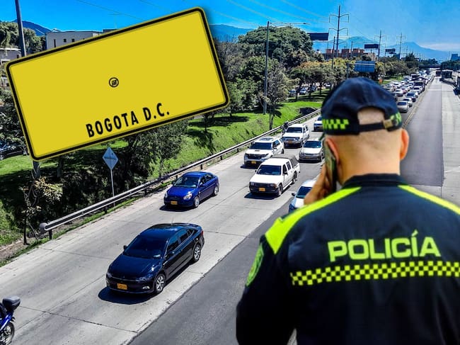 Vehículos con placas de Bogotá. Foto: Getty Images- W Radio