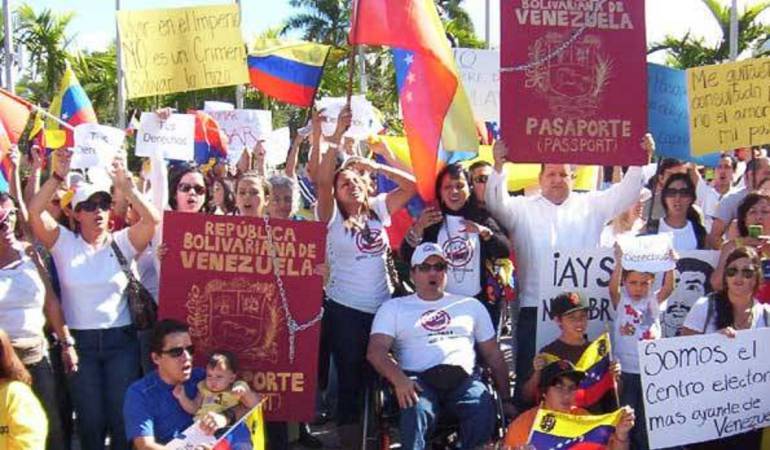 Venezolanos exiliados.