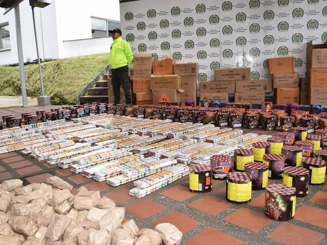 Más de mil kilos de pólvora fueron incautados por la policía en Dosquebradas