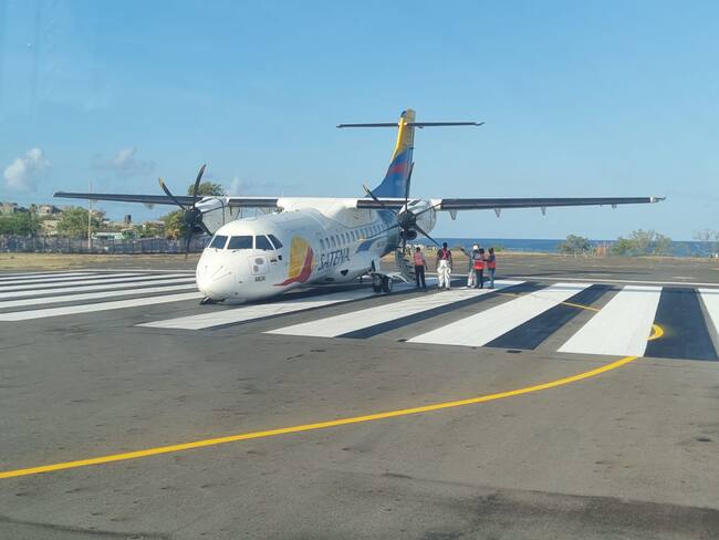 Avión de Satena sufre falla en tren de aterrizaje antes del despegue en San Andrés
