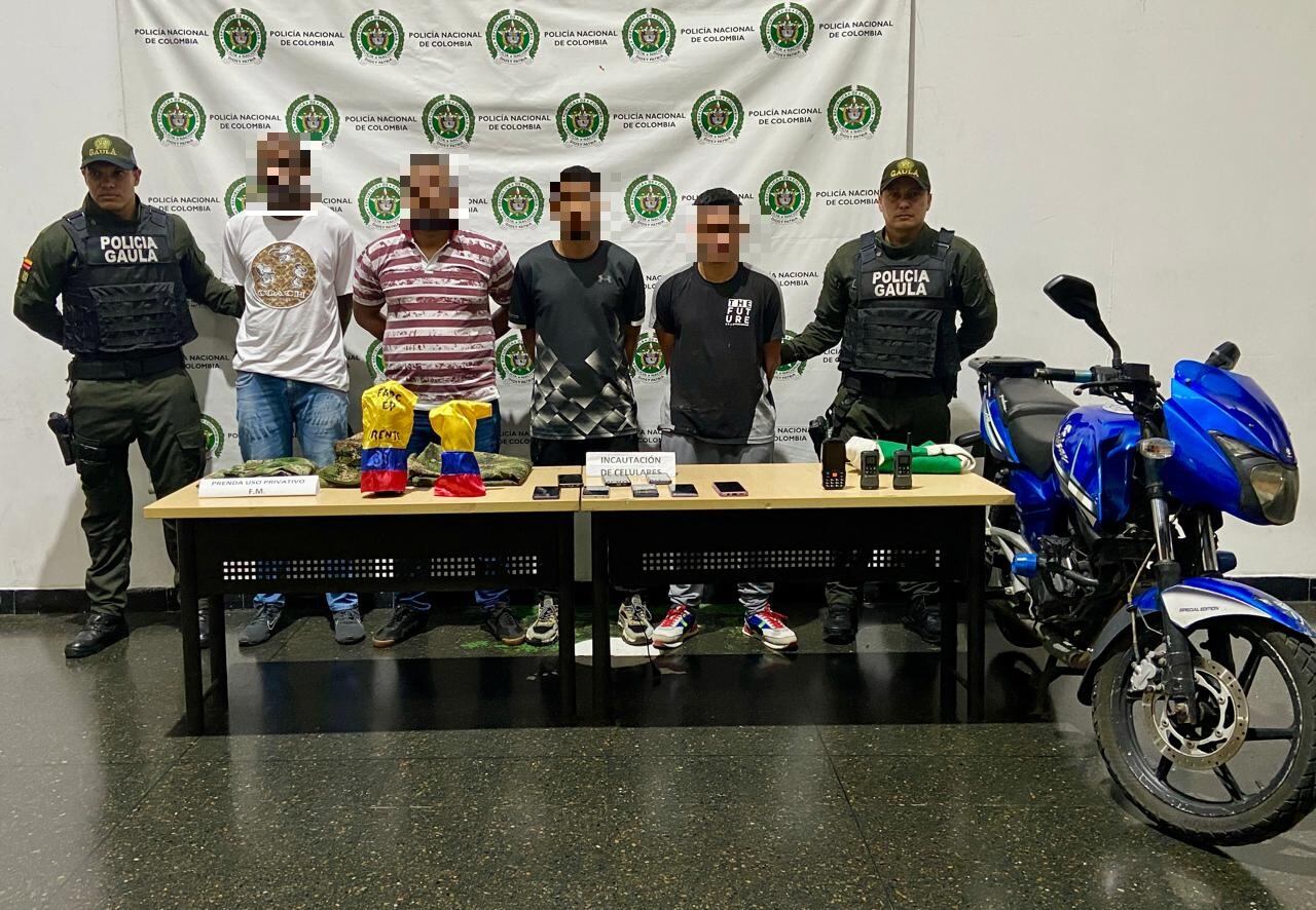 Capturados Los Machuqueros- foto policía Antioquia