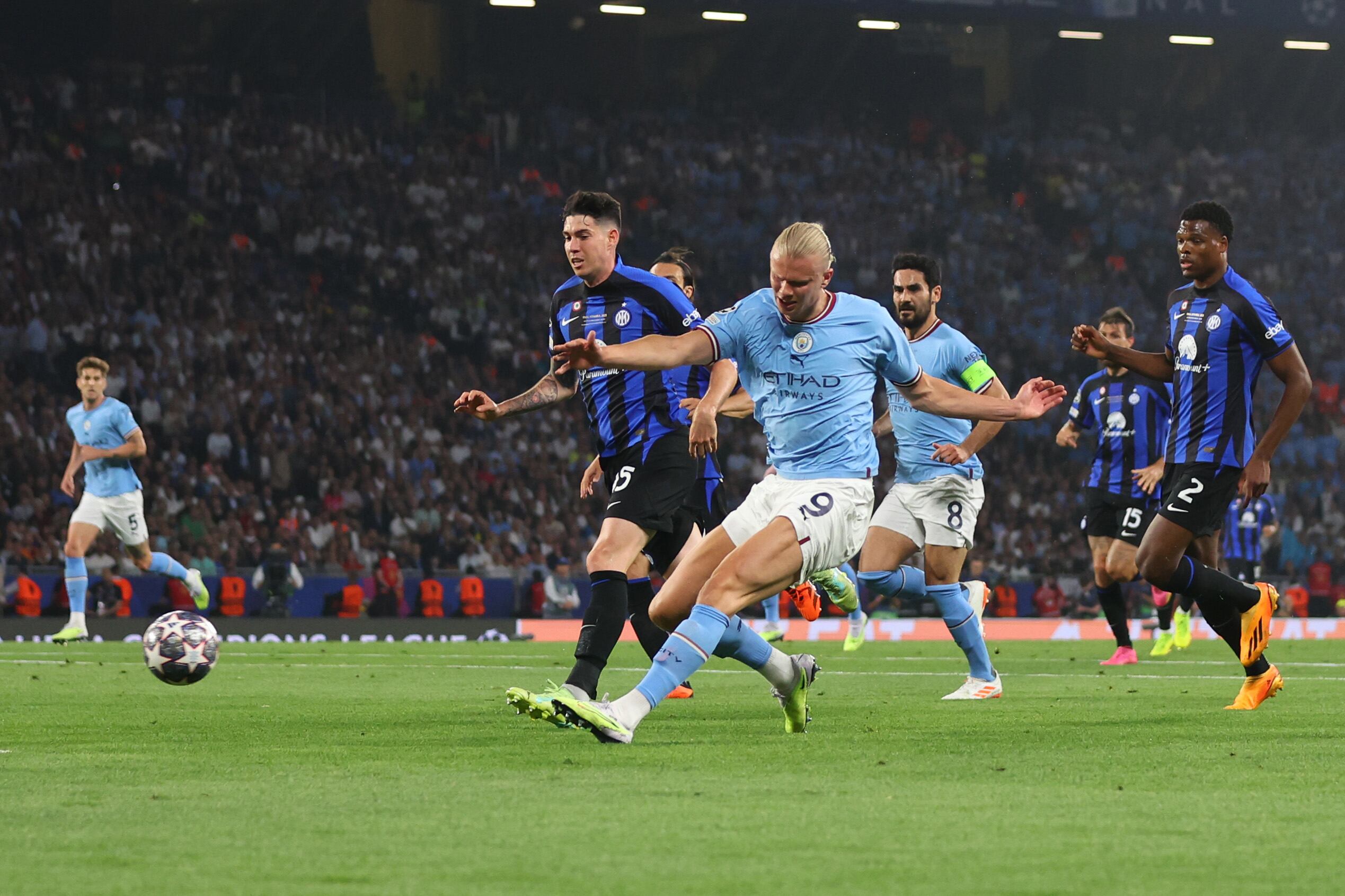 Manchester City e Inter disputan la final de la Champions League. (Photo by Marc Atkins/Getty Images)