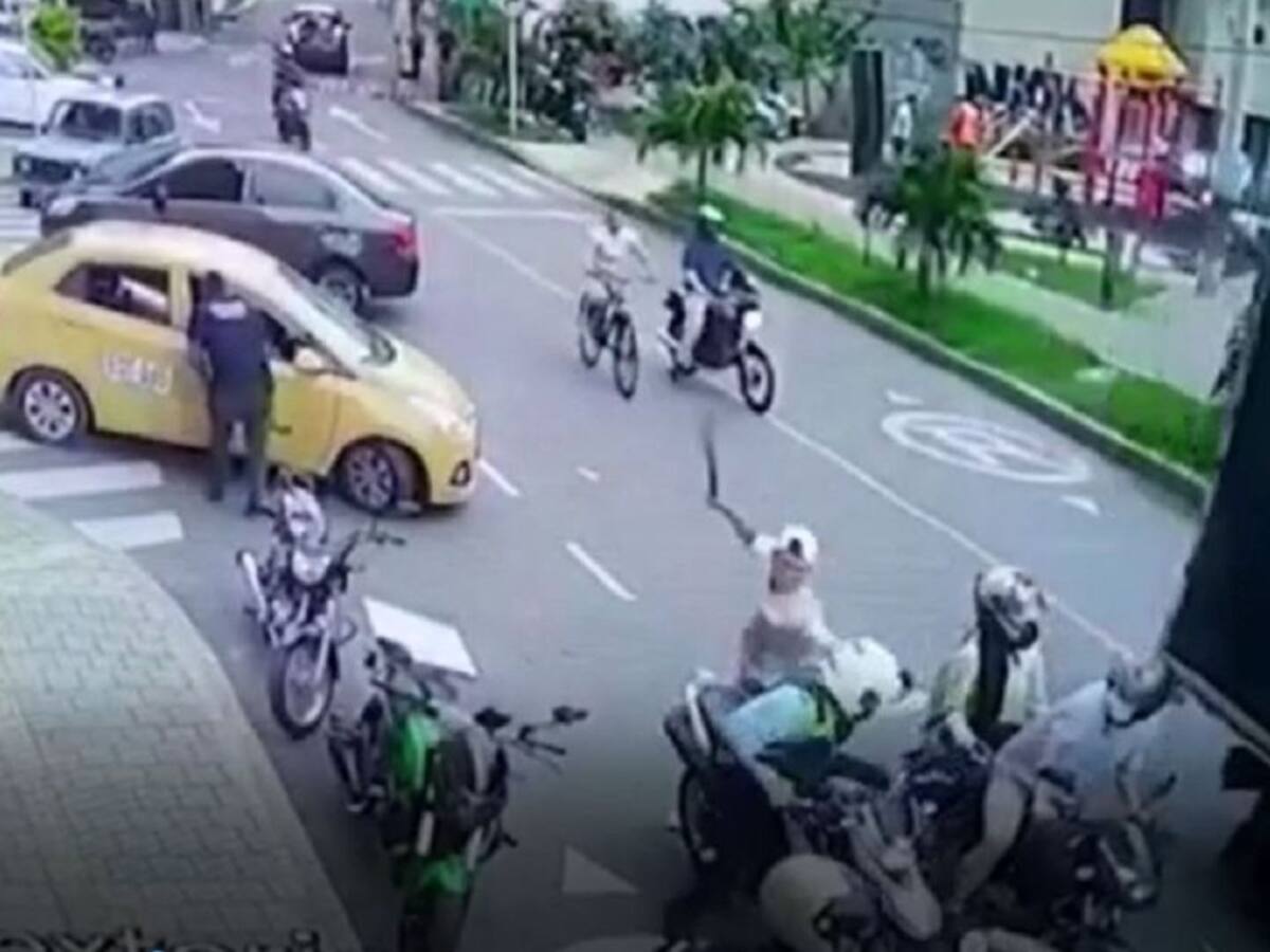 Agente de tránsito fue atacado con machete en un retén de Itagüí
